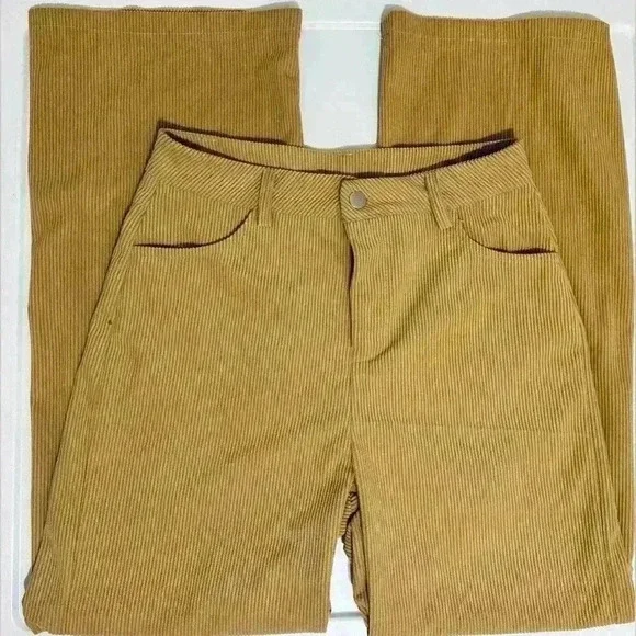NWOT Amazon Camel corduroy hi-rise wide leg pants, Women’s Size Small - Picture 3 of 10